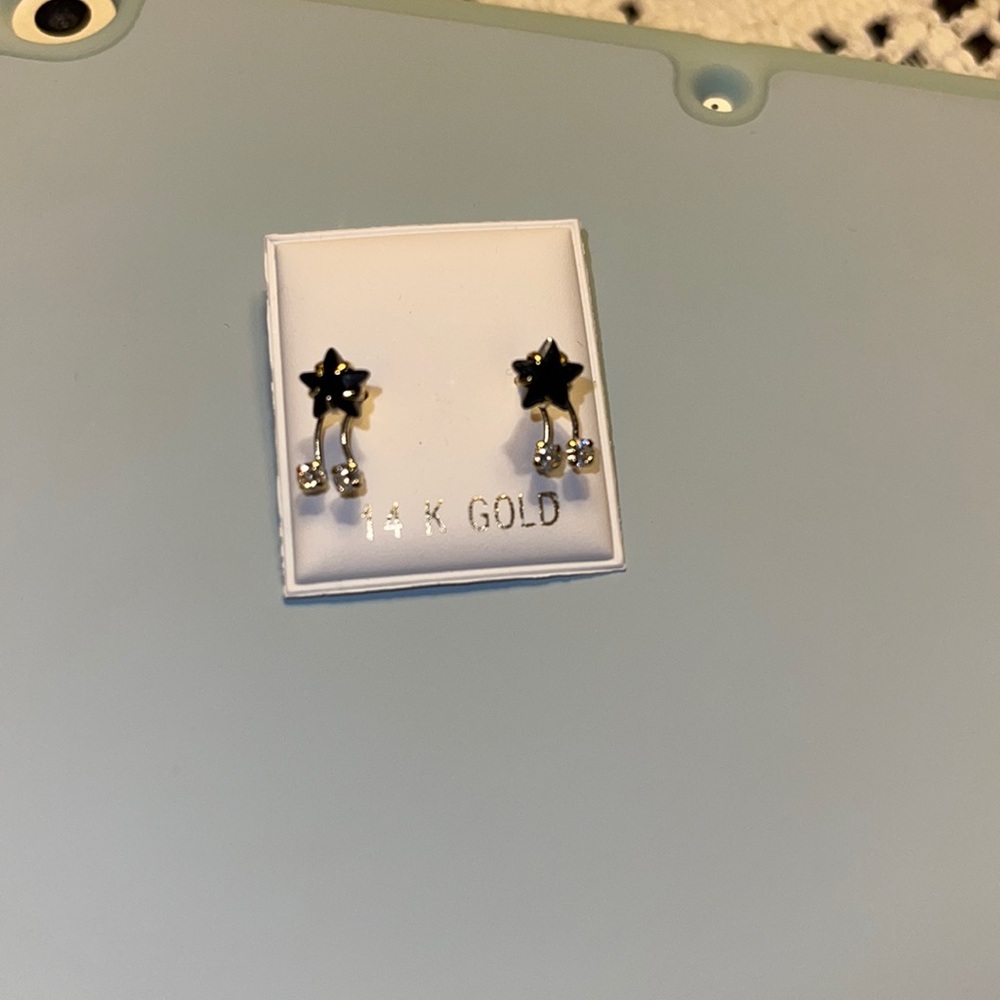 Gold 14 k earrings